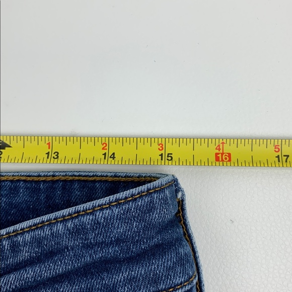 Pilcro and the Letterpress Blue Jeans with Floral Embroidery Cotton Size 5/27 - Picture 15 of 16